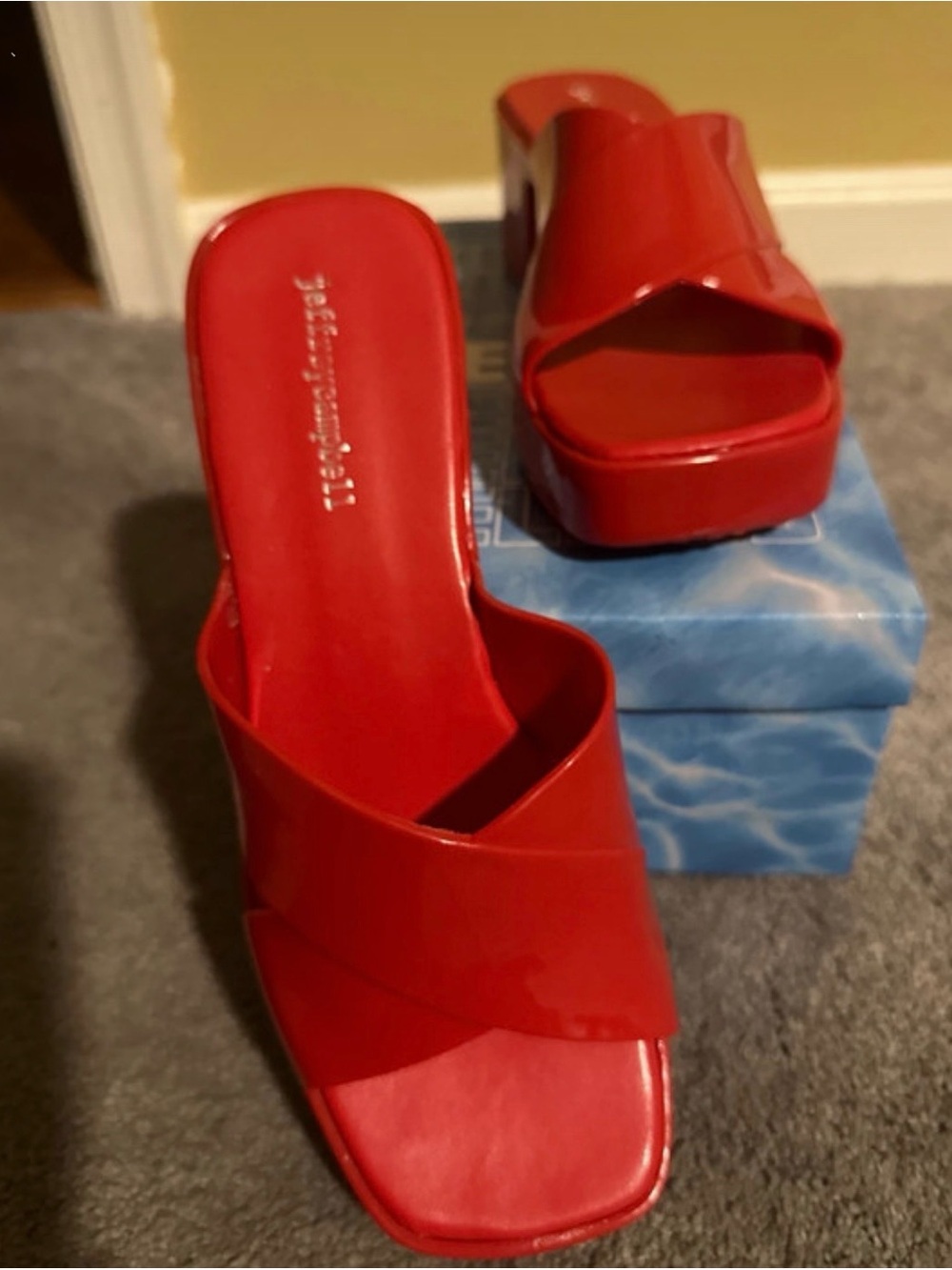 Jeffrey Campbell Red Patent Mules